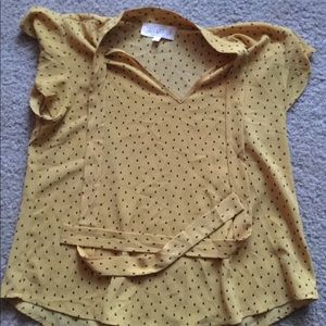 Sweet Wanderer Yellow and Black Blouse